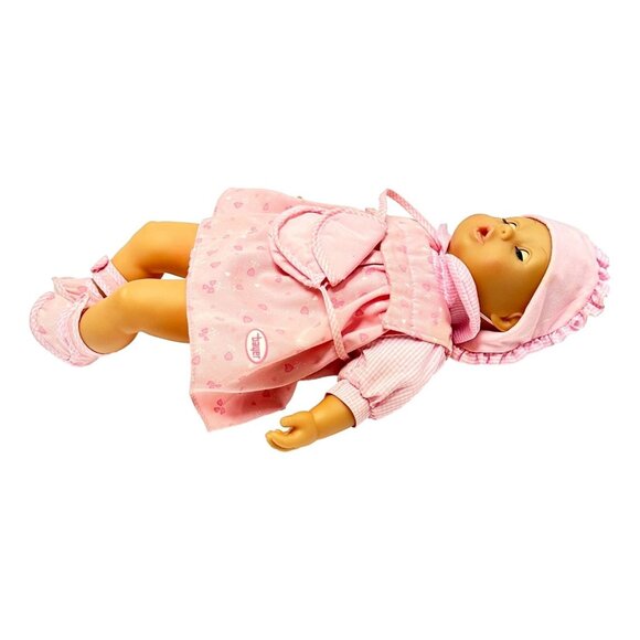 Bayer Reborn Doll Vintage Doll 17 inch Soft Body Pink Clothing - Picture 5 of 15